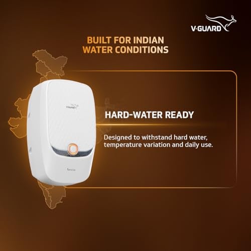 V-Guard Fericio Geyser 3 Litre Instant Water Heater | Elegant Color Changing LED Rings | 3000 W Powerful Heating | Suitable For Kitchen & Bathroom | 5 Year Inner Tank Warranty by V-Guard | White - Image 2