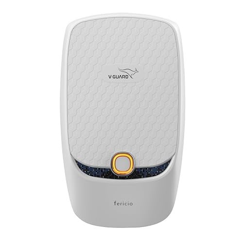 V-Guard Fericio Geyser 3 Litre Instant Water Heater | Elegant Color Changing LED Rings | 3000 W Powerful Heating | Suitable For Kitchen & Bathroom | 5 Year Inner Tank Warranty by V-Guard | White - Image 1
