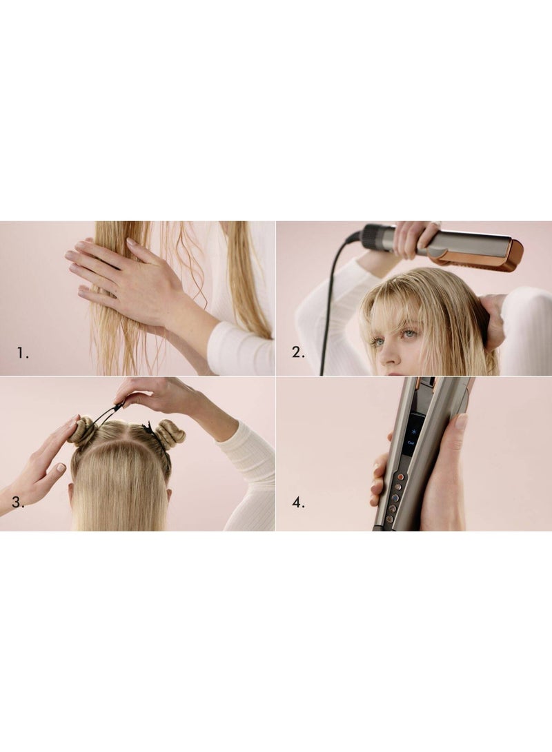 DS HT01 Airstrait Straightener, 1600W, LCD Screen, Wet to Dry Hair, 2 Modes - 3 Heat, 3 Speed Power, 240V Voltage, Intuitive Airflow, Lock Feature, Auto-Pause, Jasper Plum - Image 3