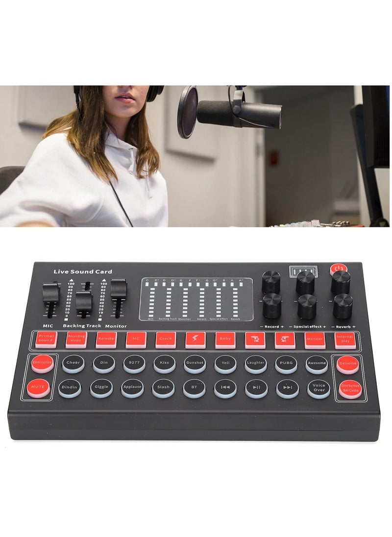 MIGOFAST M9 Sound Card Kit, 99% of Live Singing Software Supported Sound Card Set Hear Your Voice Effectively for Live Broadcast for Live Sound  - Image 2