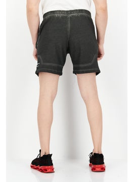 Reebok Men Sportswear Fit Embroidered  Logo Basketball Shorts, Grey  - Image 2