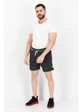 Reebok Men Sportswear Fit Embroidered  Logo Basketball Shorts, Grey  - Image 3