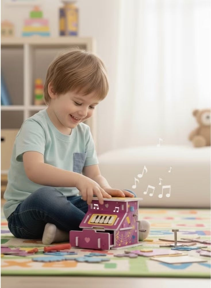 Saudi Select Enchanting STEM DIY Music Box Building Toy for Early Development - Fun Learning & Education Science Kit, Family Parenting Game, Party Gift for Boys and Girls. - Image 2