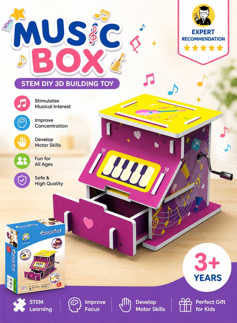 Saudi Select Enchanting STEM DIY Music Box Building Toy for Early Development - Fun Learning & Education Science Kit, Family Parenting Game, Party Gift for Boys and Girls. - Image 1