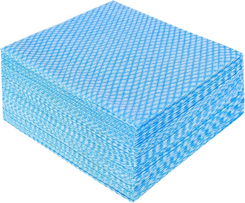 Jebblas Disposable Cleaning Towels and Dish Cloths, Reusable Towels,Handy Cleaning Wipes, 50 Count/Pack,Blue - Image 1