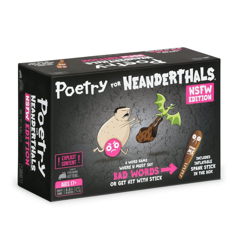 Exploding Kittens Poetry for Neanderthals NSFW Edition 2 Players Ages 17 15 Minutes to Play Adult Competitive Word Guessing Game Party Game Family Game Night Adult Card Game - Image 2