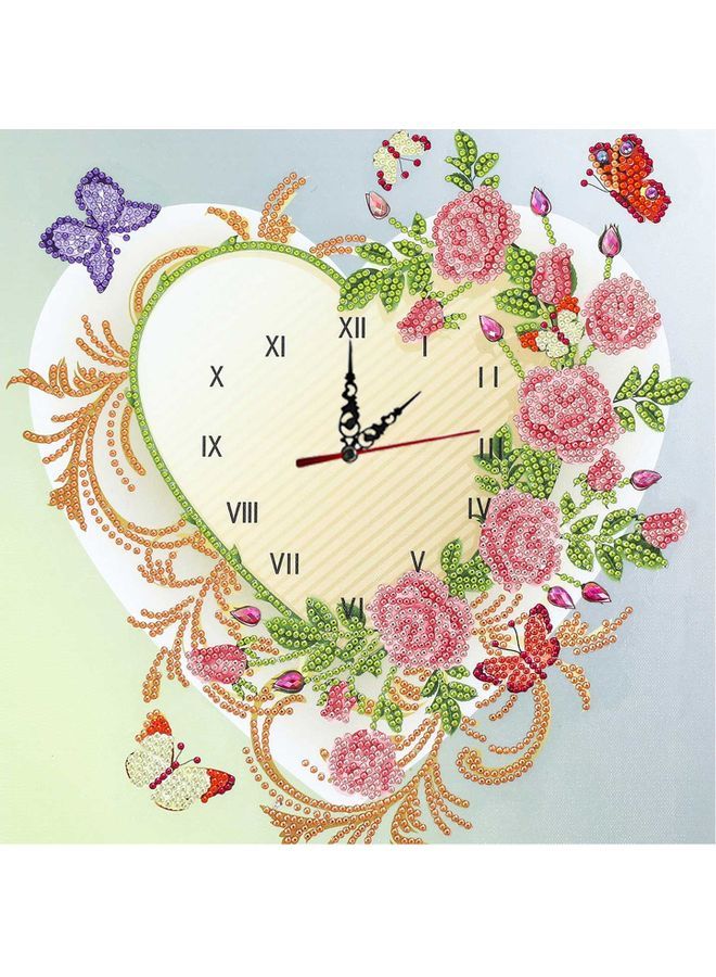 NIBEMINENT 5D Diamond Painting Clock With Movement Kit Multicolour - Image 4