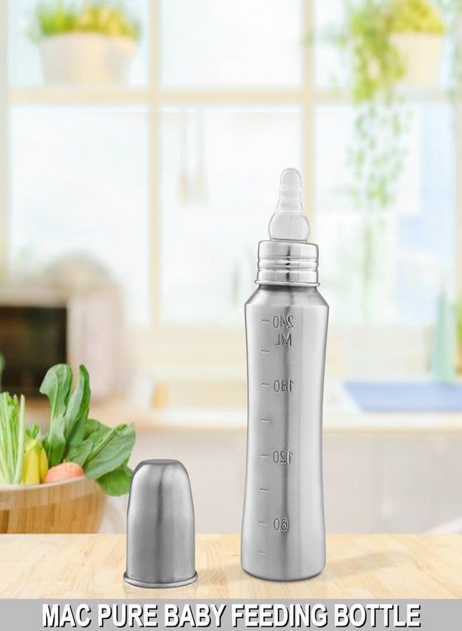 RB POINT(240 Ml,Pack Of 1 Milk Bottle)Stainless Steel Baby Feeding Bottle,Milk Feeding,Water Feeding 240 Ml Easy To Hold Bottle For Kids Babies Light Weight - Image 3