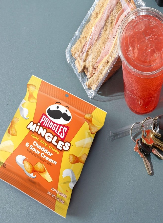 Pringles وجبات خفيفة من برينجلز مينجلز، جبنة وكريمة حامضة، كرات الجبنة، وجبات خفيفة مالحة (6 أكياس) - Image 3