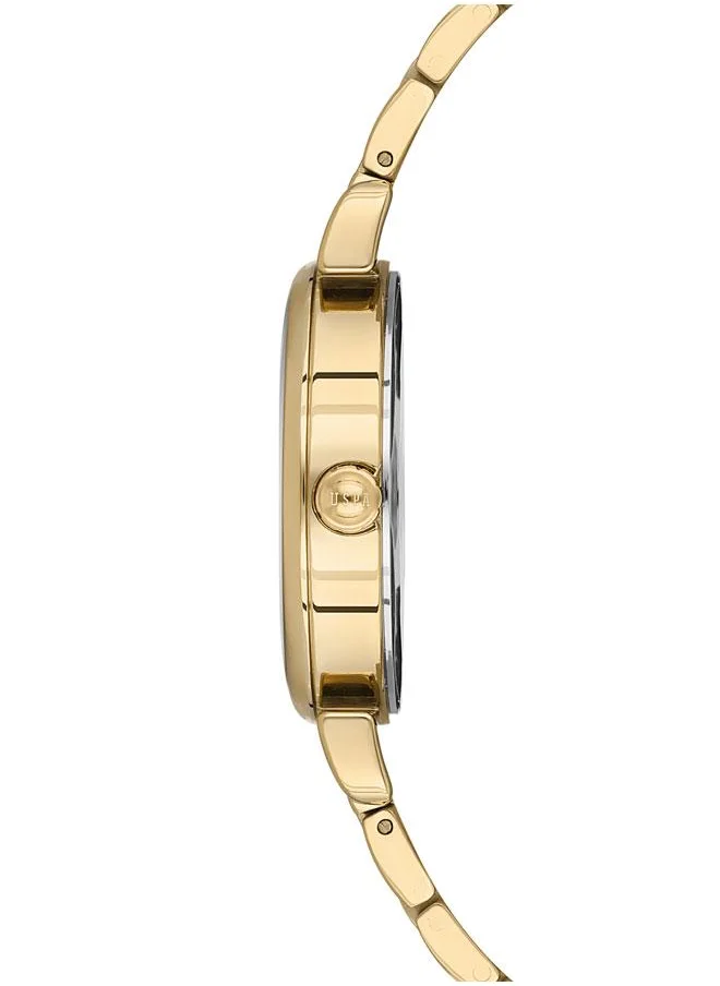 U.S. Polo Assn. U.S. Polo Assn. Stile 32mm Ladies' Watch with Bold Green Dial & Gold Stainless Steel Band - USPA2070-04, Classic Sophistication