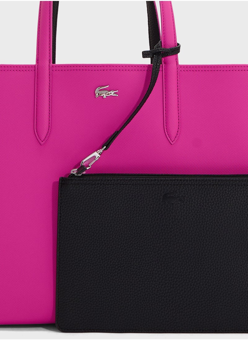 LACOSTE - Essentials Top Handle Zip Over Tote - Image 1
