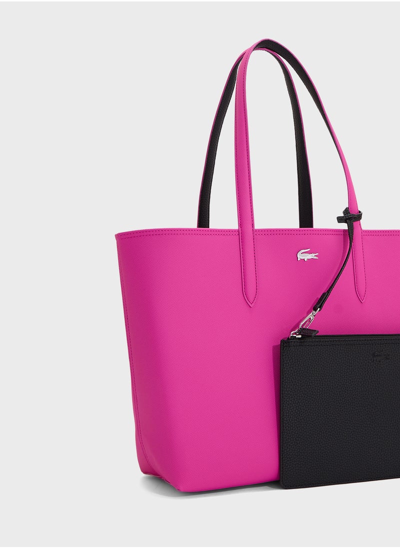 LACOSTE - Essentials Top Handle Zip Over Tote - Image 1
