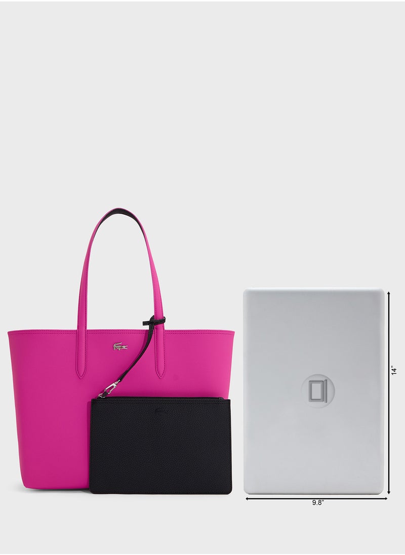 LACOSTE - Essentials Top Handle Zip Over Tote - Image 1