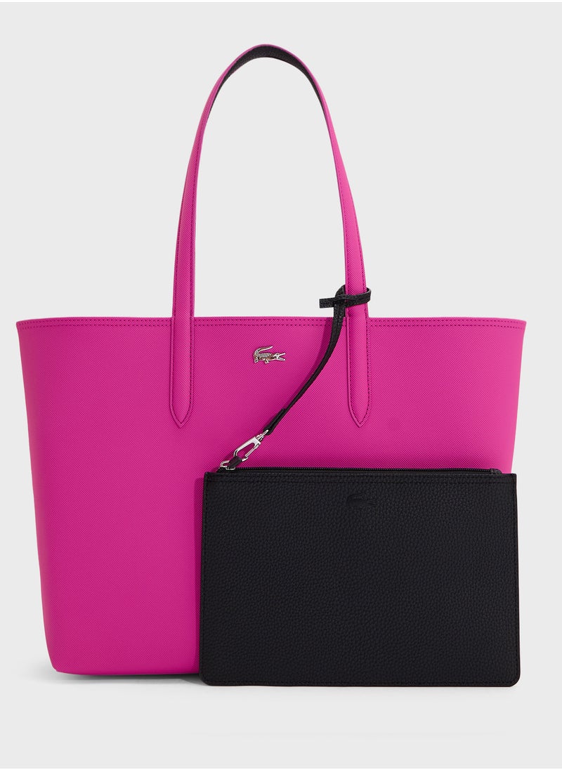 LACOSTE - Essentials Top Handle Zip Over Tote - Image 1
