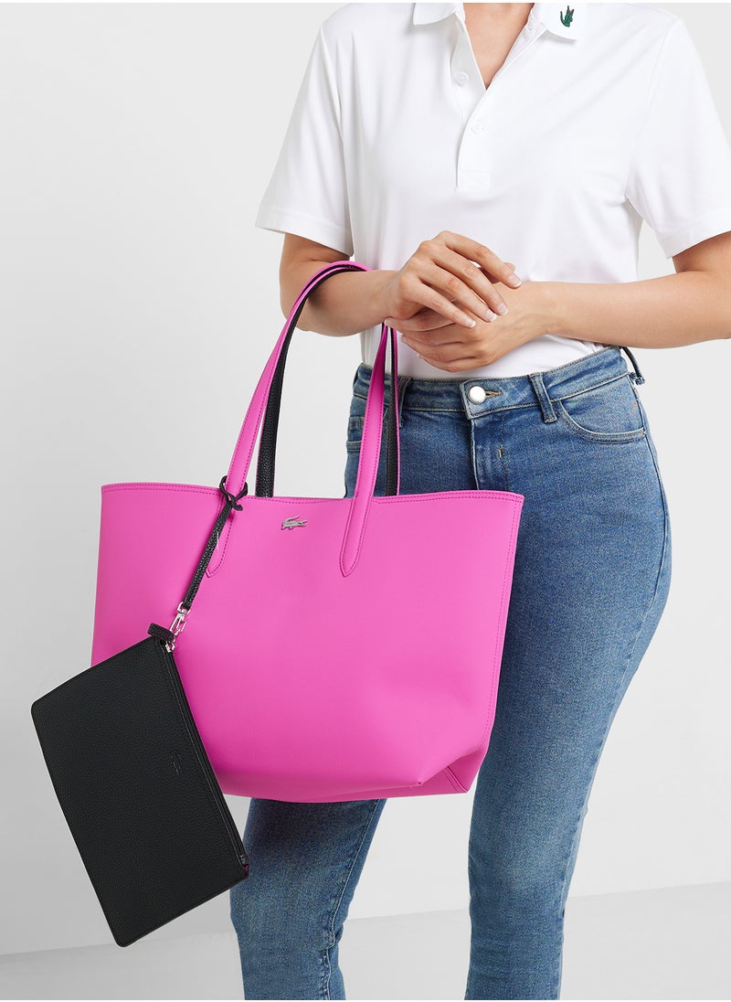 LACOSTE - Essentials Top Handle Zip Over Tote - Image 1