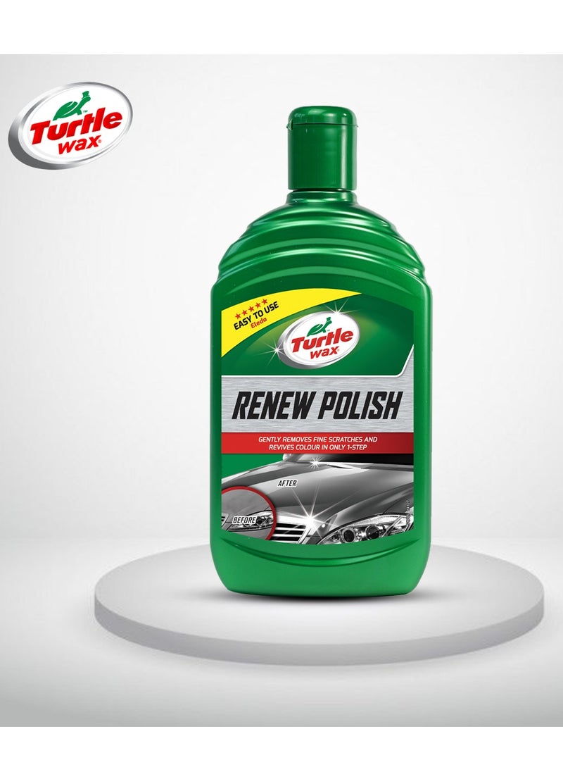 TURTLE Revives Car Polish Turtle Wax - 500ml Renew Polish for Color Enhancement and Scratch Repair  - Image 1