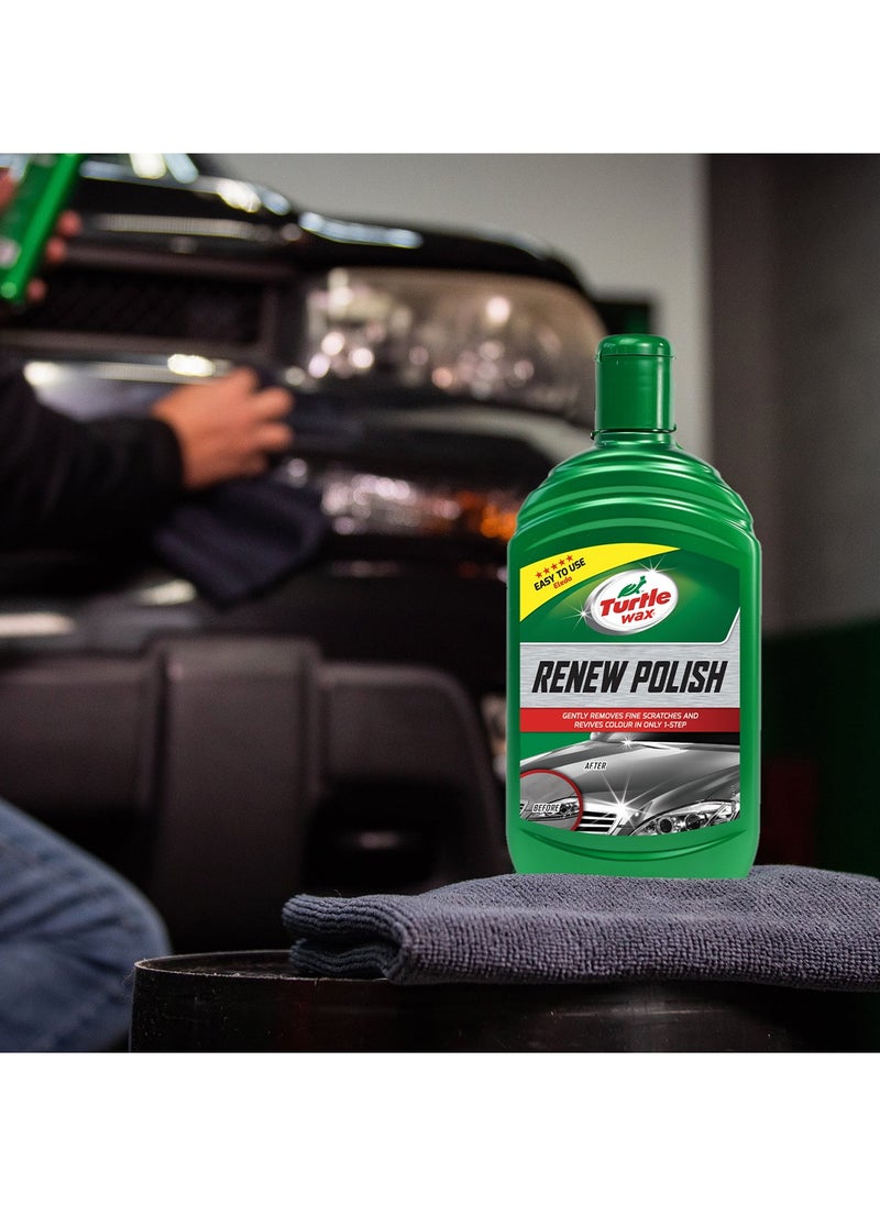 TURTLE Revives Car Polish Turtle Wax - 500ml Renew Polish for Color Enhancement and Scratch Repair  - Image 5
