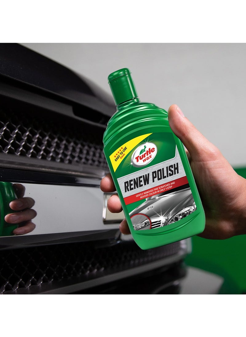 TURTLE Revives Car Polish Turtle Wax - 500ml Renew Polish for Color Enhancement and Scratch Repair  - Image 4