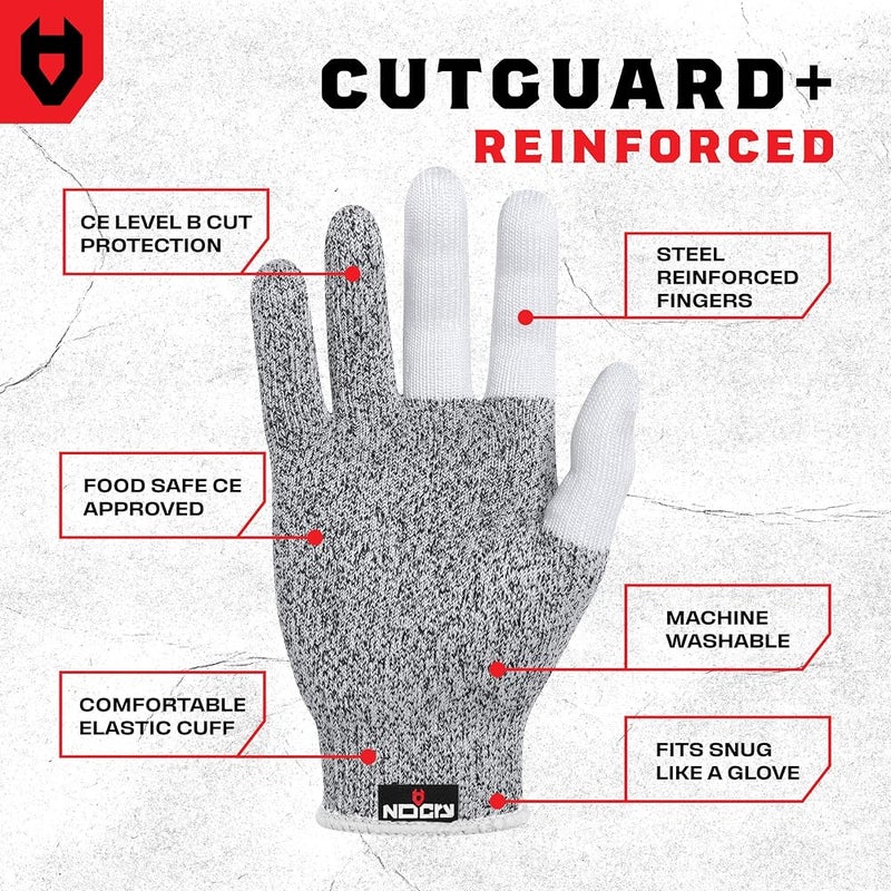 NoCry Cut Resistant Kitchen and Work Safety Gloves with Reinforced Fingers. Level 5 Protection - Image 2