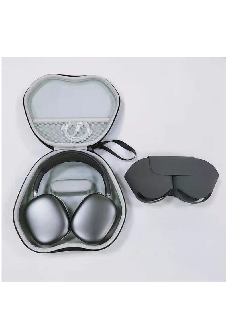 Travel Case for AirPods Max Hard Carrying Bag Storage AirPods Max Headset PU&EVA&Polyester Portable Storage Box - Image 3