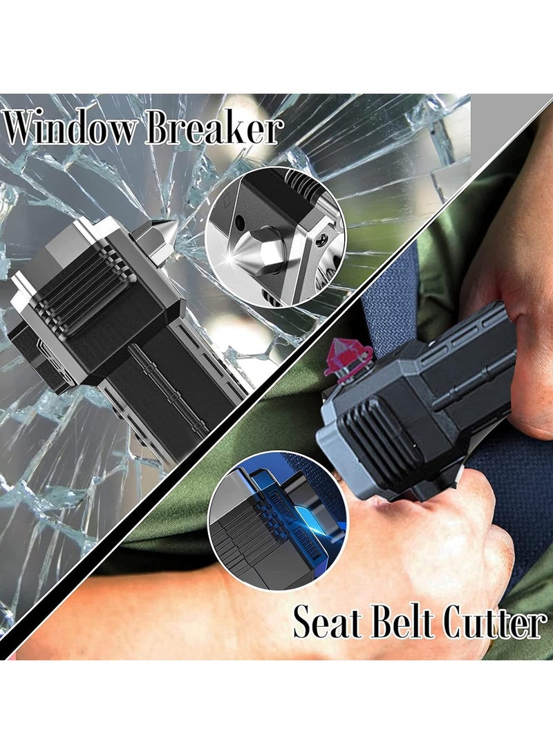 Led Handheld Flashlights Rechargeable,Waterproof Torch Light Super Bright Flashlights Flash Light with Hanging Magnet Safety Window-Breaking Hammer for Camping Outdoor Hiking Emergency 2pcs - Image 3