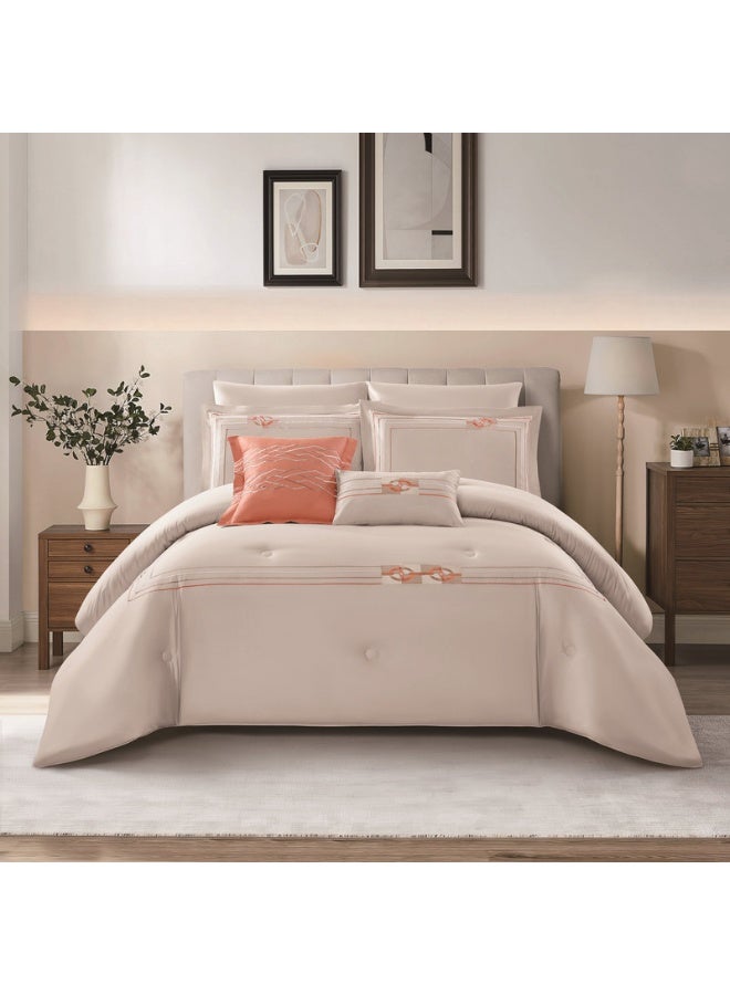 LEVORE Luxury 100% cotton summer bedspread set  suitable for king size beds, 8 pieces, 250 stitch count. - Image 1