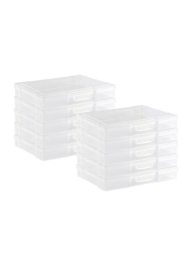 Novelinks novelinks Transparent 4" x 6" Photo Storage Boxes - Photo Organizer Cases Photo Keeper Picture Storage Containers Box for Photos - 10 PACK (Clear)  - Image 1