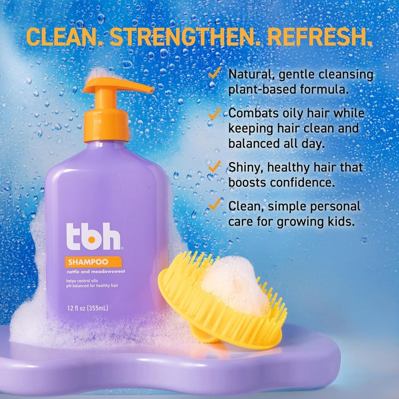 تي بي أتش شامبو للأطفال - شامبو للشعر الدهني - خالٍ من الكبريتات والبارابين - 12 أونصة - Image 2