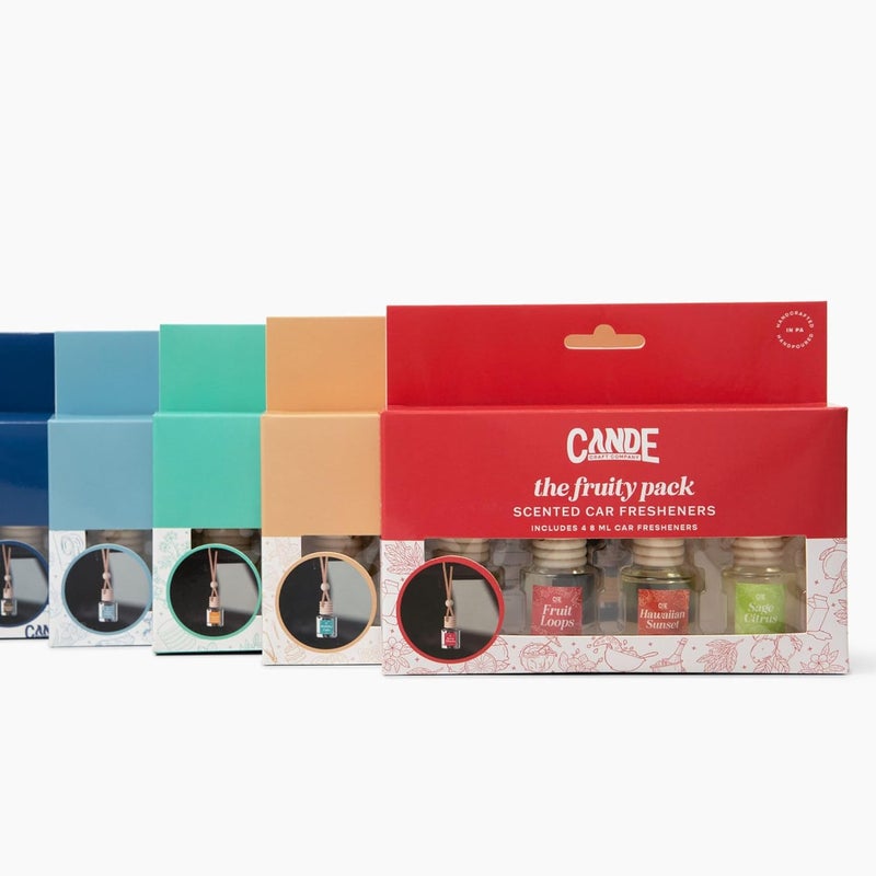 CE CRAFT معطر السيارة المعلق من – ناشر زيت العطر بالزيوت الأساسية – روائح علاج عطري طويلة الأمد للسيارات – عبوة رباعية، مخبوزات - Image 4