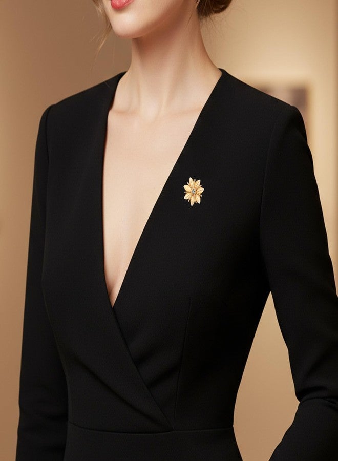 Buildcon 4 Pcs Brooch Pin for Women,Saree Pins and Hijab Pins, Elegant Brooches for Formal Dresses and Cardigans, Wedding and Party Accessories for Stylish Outfits - Image 4