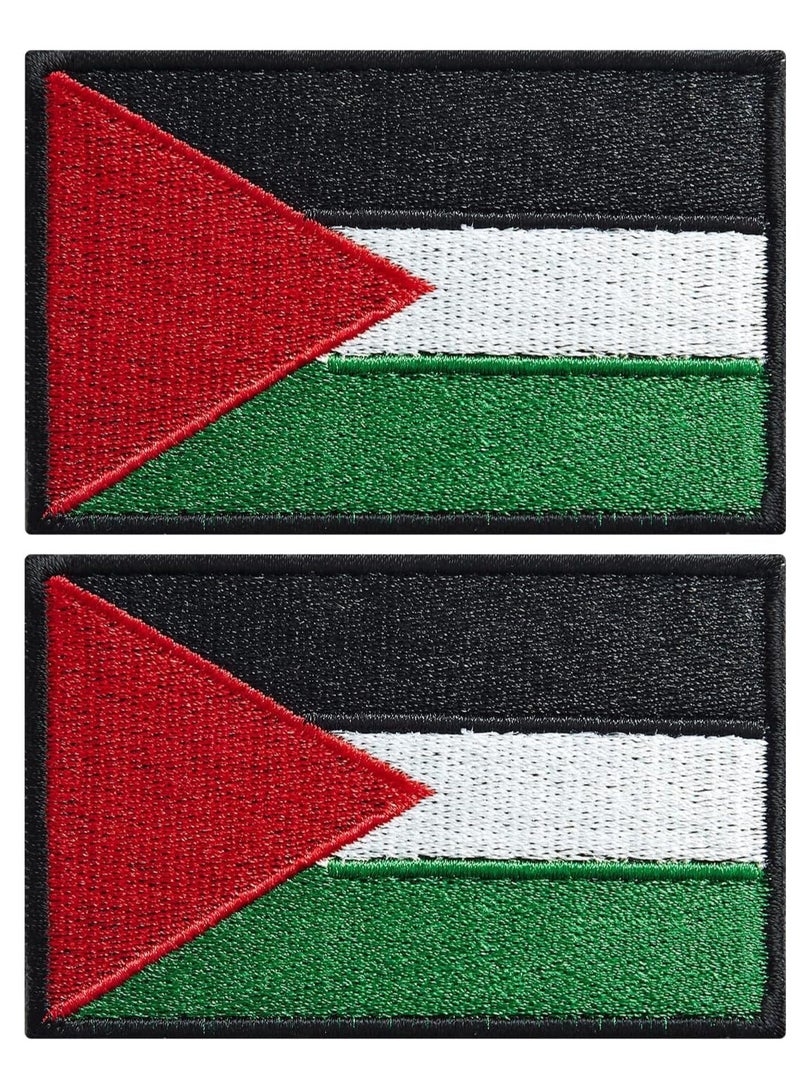 Generic Pack of 2pcs Embroidered Flag Patches - Perfect for Jackets - Backpackers - Travelers - Uniforms - Jeans and Hats - Tactical Embroidered Patches  - Image 1