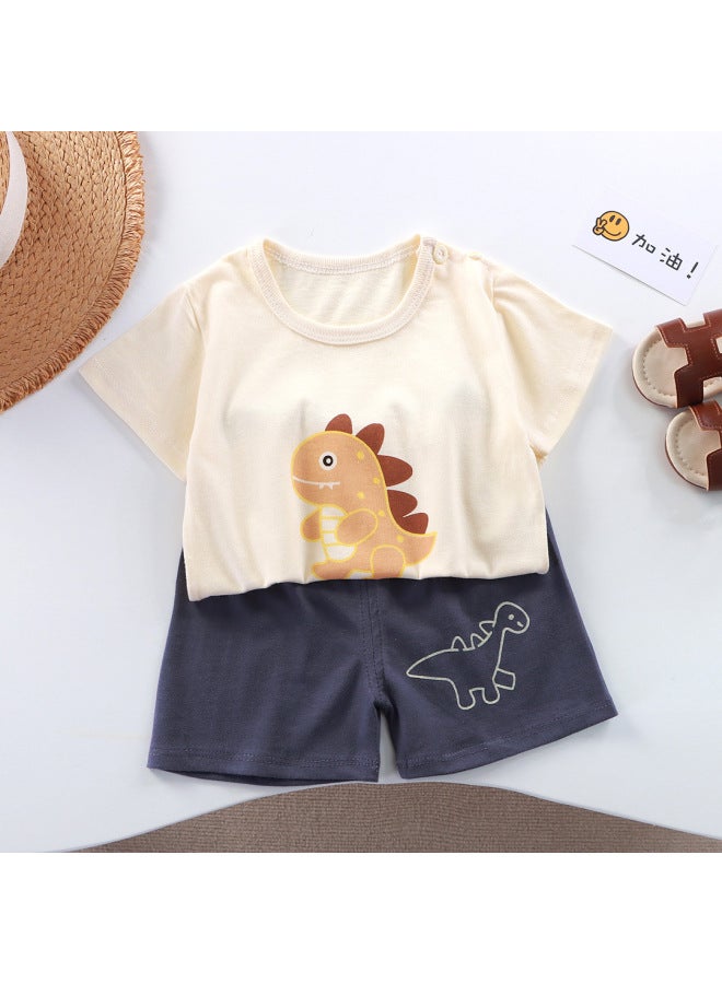 New Children's Wear Short-sleeved Suit Children's Short-sleeved Shorts Girls' Summer One-piece Boys' T-shirt Two-piece Baby Clothes