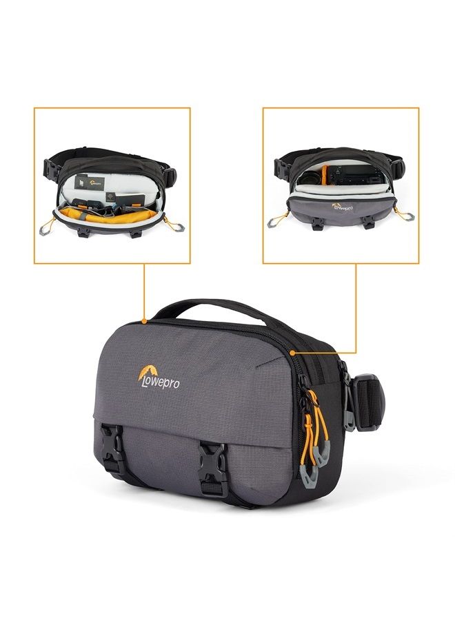 Lowepro Trekker Lite Hp 100, Compact Camera Backpack with Tablet Pocket, Camera Bag for Crop-Sensor Mirrorless Cameras, Ultracinch Compression System, Grey - Image 2