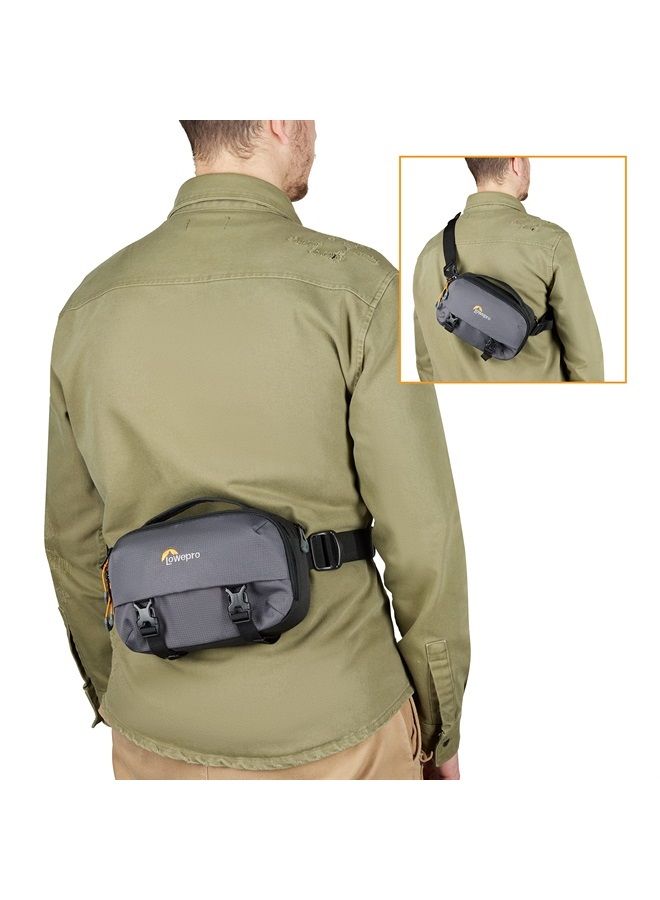 Lowepro Trekker Lite Hp 100, Compact Camera Backpack with Tablet Pocket, Camera Bag for Crop-Sensor Mirrorless Cameras, Ultracinch Compression System, Grey - Image 3