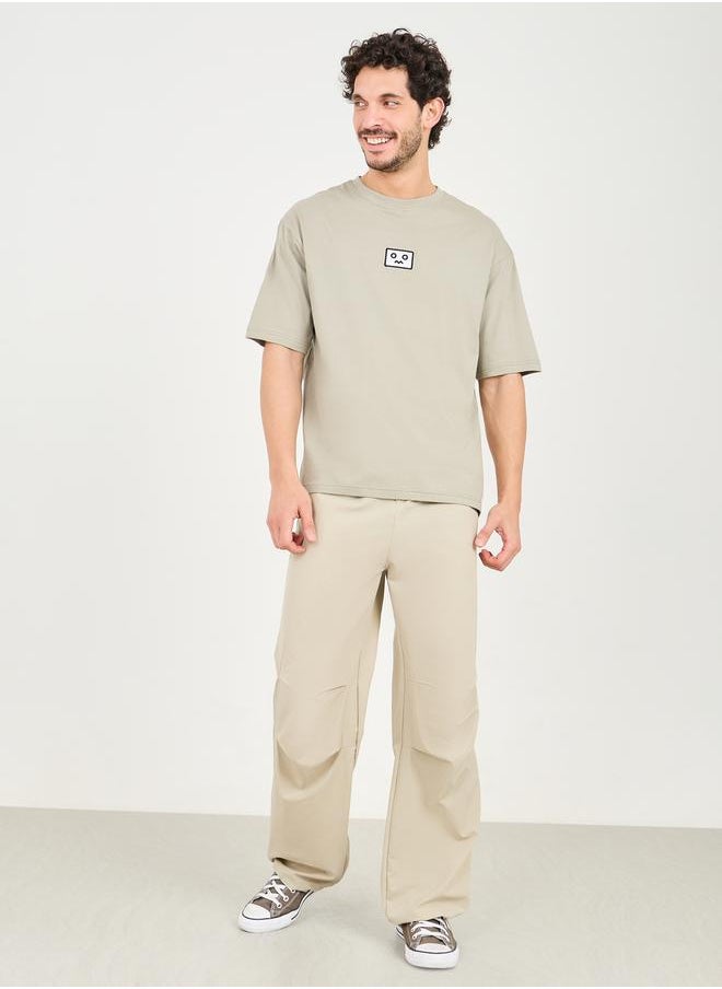 Styli - Embroidery Chest Compact Cotton Oversized T-Shirt - Image 1
