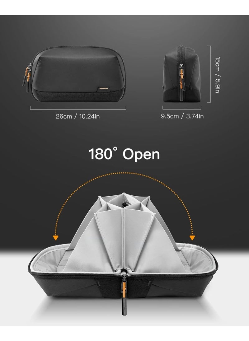 TERRIFI Electronics Organizer Travel Case - Waterproof Tech Pouch, Large Travel-Friendly Bag for Electronic Accessories, Cable, Cord, Charger, Phone - Ideal Tech Organizer for On-the-Go  - Image 2