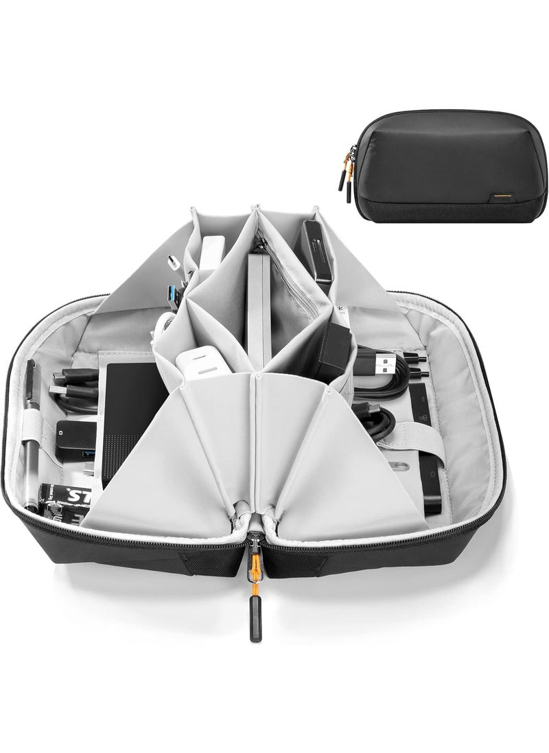 TERRIFI Electronics Organizer Travel Case - Waterproof Tech Pouch, Large Travel-Friendly Bag for Electronic Accessories, Cable, Cord, Charger, Phone - Ideal Tech Organizer for On-the-Go  - Image 1