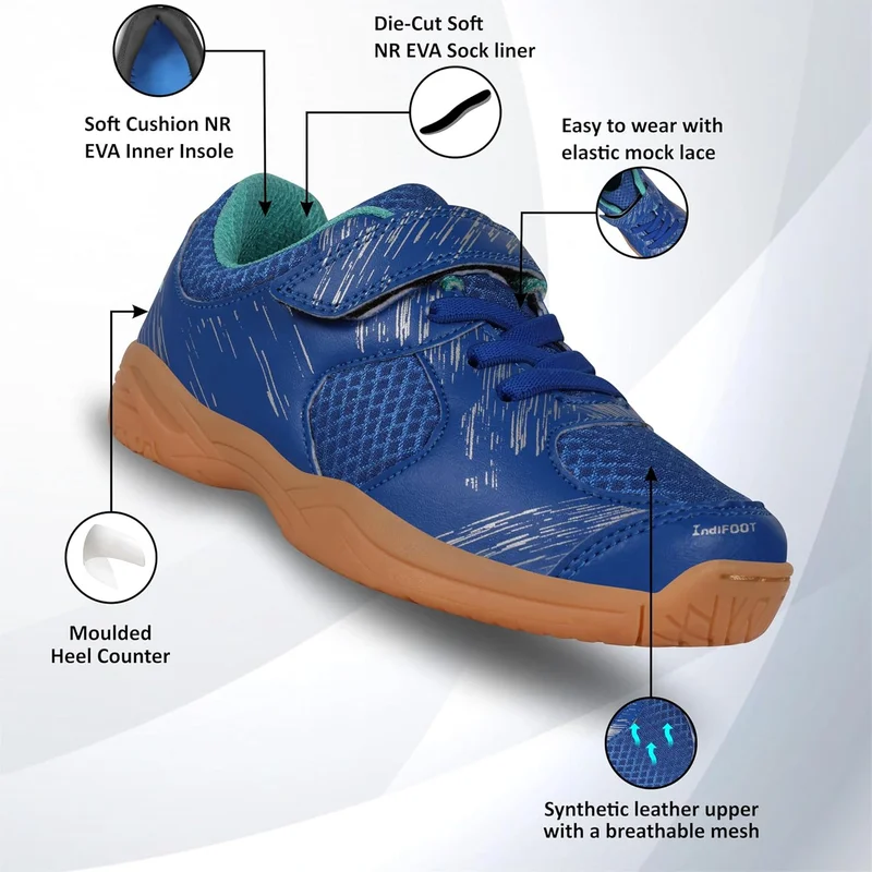 Nivia Appeal Badminton Shoes for Kids - Royal Blue