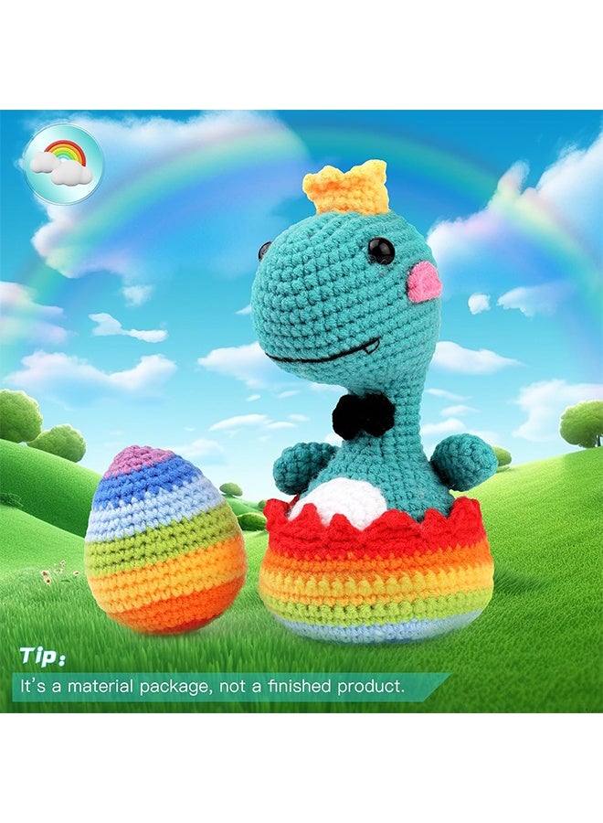 Lemon Knitting Kit for Beginners Crochet Animal Kit for Beginners in Step by Step Video Tutorials, Beginner Crochet Kit for Adults (Blue) - Image 4