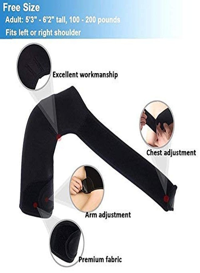 WROXTY Shoulder Support Pain Stretch Strap Wrap Belt for Men Back Ac Joint Shoulder Support for Pain, Dislocated Sholder Adjustable Fits Left And Right Arm - Image 3