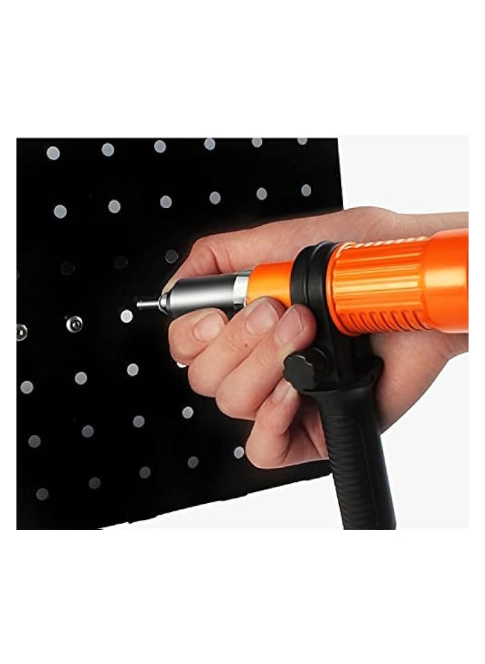 PROMASS Electric Rivet Gun Adapter, Cordless Drill Adapter Rivet Tool Insert Nut Hand Tool Kit Drill Adapter with Aluminum Casting Housing, Non-slip Handle, Convertible Head and Wrench  - Image 2