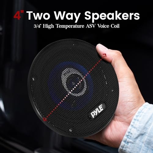 Pyle 6” x 8” Car Sound Speaker (Pair) - Upgraded Blue Poly Injection Cone 3-Way 360 Watts w/ Non-fatiguing Butyl Rubber Surround 70 - 20Khz Frequency Response 4 Ohm & 1" ASV Voice Coil - Pyle PL683BL - Image 4