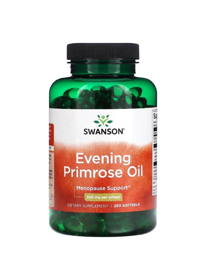 Swanson, Evening Primrose Oil, 500 mg, 250 Softgels - Image 1