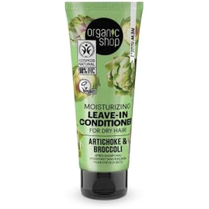 Organic Shop MOISTURIZING LEAVE-IN CONDITIONER FOR DRY HAIR ARTICHOKE AND BROCCOLI (75ML), 280 ML (PACK OF 1) - Image 1