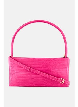 Moda Luxe Women Snakeskin Cross Body Bag 13 H x 28 L x 6 W cm, Pink  - Image 1