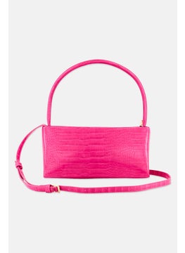 Moda Luxe Women Snakeskin Cross Body Bag 13 H x 28 L x 6 W cm, Pink  - Image 3