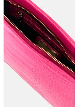 Moda Luxe Women Snakeskin Cross Body Bag 13 H x 28 L x 6 W cm, Pink  - Image 5