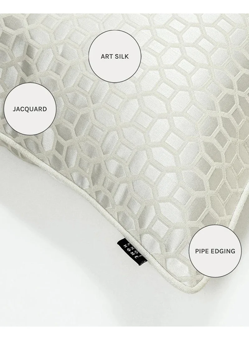 KNOT HOME Cushion Cillian Bianca (with filler) Pillow Knot Home Cover Set for Modern Sofa Contemporary Living Room Bedroom and Office Soft Washable