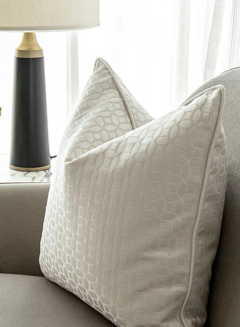 KNOT HOME Cushion Cillian Bianca (with filler) Pillow Knot Home Cover Set for Modern Sofa Contemporary Living Room Bedroom and Office Soft Washable