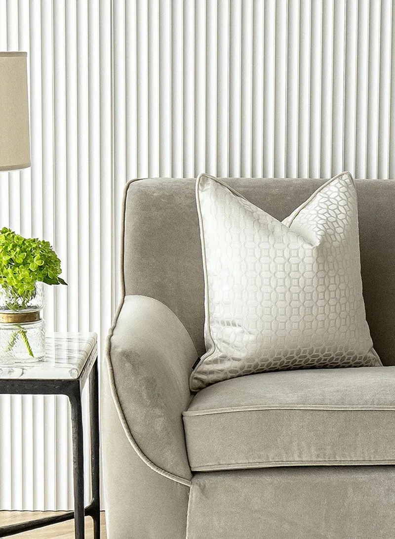 KNOT HOME Cushion Cillian Bianca (with filler) Pillow Knot Home Cover Set for Modern Sofa Contemporary Living Room Bedroom and Office Soft Washable